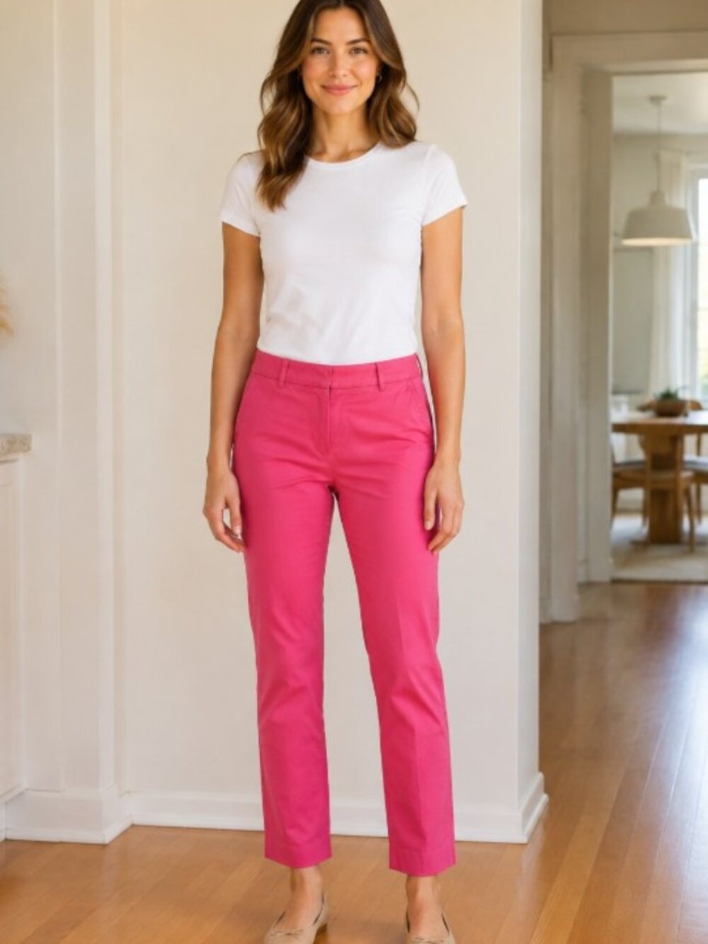 J.Crew City Fit Stretch Pants Bright Pink Size 6